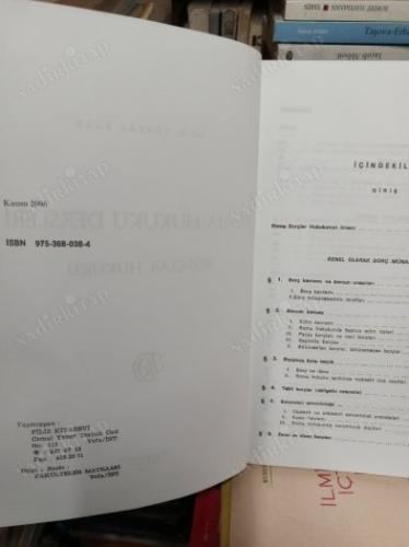 ROMA HUKUKU DERSLERİ - BORÇLAR HUKUKU