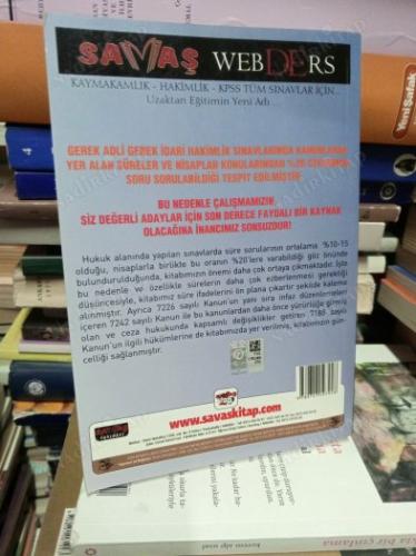 SÜRELER VE NİSAPLARI ezberleme kitabı / 1982 anayasası / icra ve iflas kanunu ...