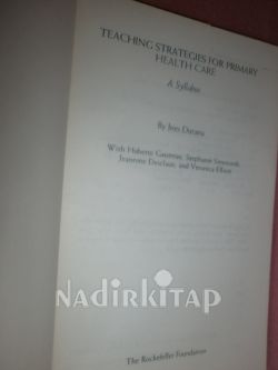 TEACHING STRATEGIES FOR PRİMARY HEALTH CARE
