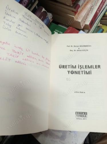 ÜRETİM İŞLEMLERİ YÖNETİMİ