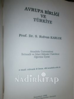 AVRUPA BİRLİĞİ VE TÜRKİYE