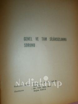 GENEL VE TAM SİLAHSIZLANMA SORUNU SAYI-236 ARALIK.1970
