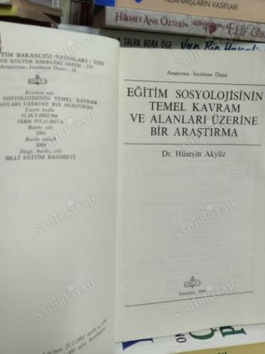 EĞİTİM SOSYOLOJİSİNİN TEMEL KAVRAM VE ALANLARI ÜZERİNE BİR ARAŞTIRMA
