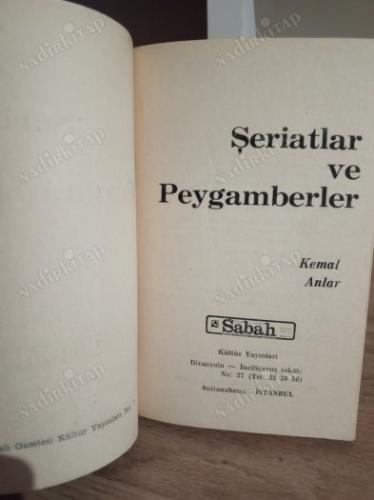 ŞERİATLAR VE PEYGAMBERLER