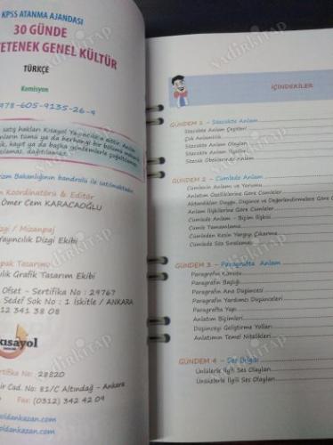 Kısayol Yayıncılık KPSS Türkçe Ajandası