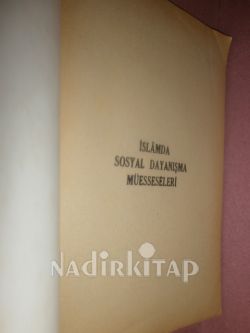 İSLAMDA SOSYAL DAYANIŞMA MÜESSESELERİ