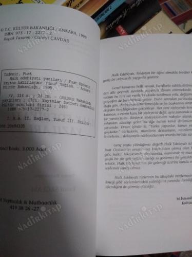 HALK EDEBİYATI YAZILARI