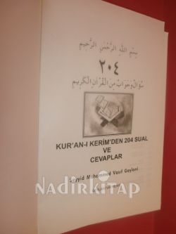 KURAN-I KERİMDEN 204 SUAL VE CEVAPLARI