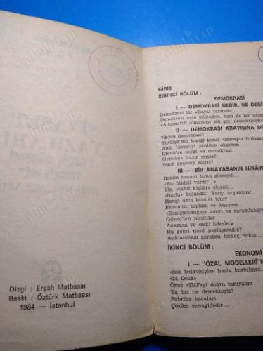 GEÇİŞ DÖNEMİ TÜRKİYESİ (1981-1984)