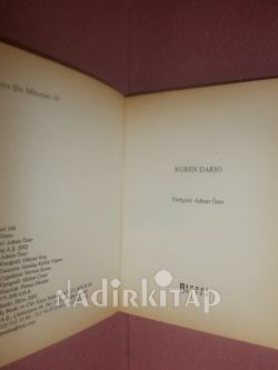 Ruben DARIO* BİRİNCİ BASKI**