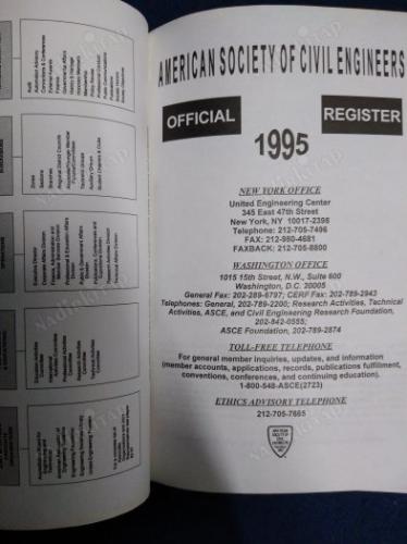 ASCE Official Register 1995 American Society of Civil Engineers