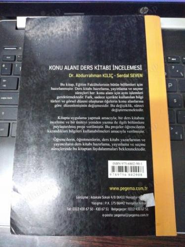 Konu Alanı Ders Kitabı İncelemesi