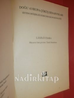 DOĞU AVRUPA DA ÇÖKÜŞ SENARYOLARI* BİRİNCİ BASIM **