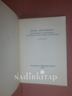 ALLES KLAR- ALLES İN ORDNUNG