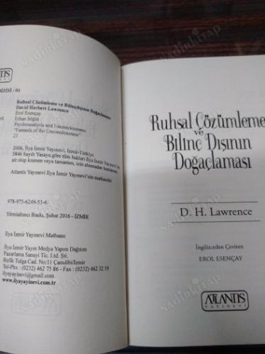 Ruhsal Çözümleme ve Bilinç Dışının Doğaçlaması