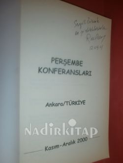 PERŞEMBE KONFERANSLARI ** İMZALI**ANKARA KASIM ARALIK .2000