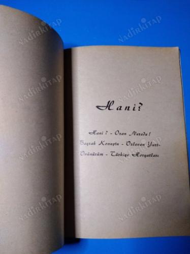 HANİ - ŞİİRLER
