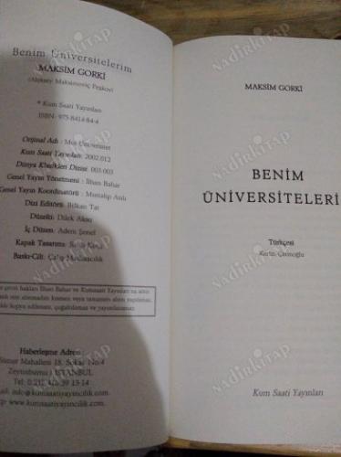 BENİM ÜNİVERSİTELERİM