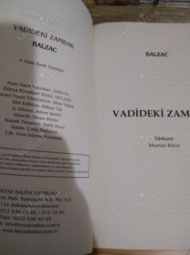 VADİDEKİ ZAMBAK