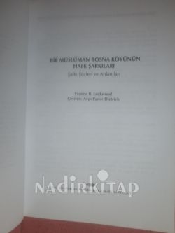 BİR MÜSLÜMAN BOSNA KÖYÜNÜN HALK ŞARKILARI * 1 BASIM