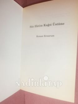 SÖZ EKTİM KAĞIT ÜSTÜNE