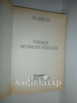 TÜRKÇE DEYİMLER SÖZLÜĞÜ