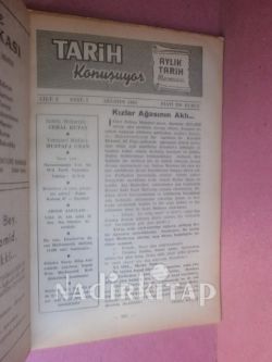 TARİH KONUŞUYOR AYLIK TARİH MECMUASI CİLT:2-SAYI.7.AGUSTOS 1964