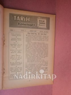 TARİH KONUŞUYOR AYLIK TARİH MECMUASI CİLT:1-SAYI.3 .NİSAN 1964