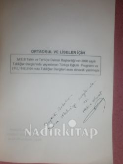ORTAOKUL VE LİSELER İÇİN TÜRKÇE DİL BİLGİSİ / İMZALI- YAZARINDAN