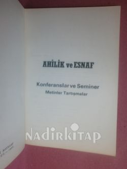 AHİLİK ve ESNAF