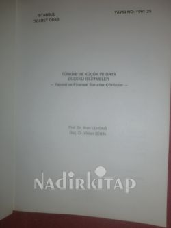 TÜRKİYE DE KÜÇÜK VE ORTA ÖLÇEKLİ İŞLETMELER Y. VE FİNANSAL SORUNLAR ÇÖZÜMLER