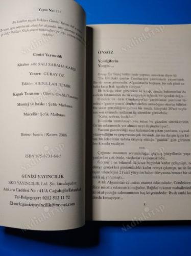 SALI SABAHA KARŞI