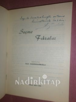 SEÇME FIKRALAR İMZALI