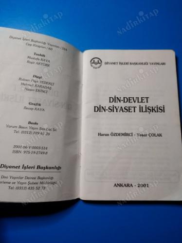 DİN-DEVLET DİN-SİYASET İLİŞKİSİ (CEP BOY)