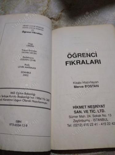 ÖĞRENCİ FIKRALARI