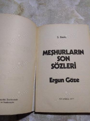 Meşhurların Son Sözleri