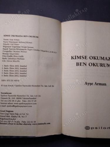 KİMSE OKUMAZSA BEN OKURUM