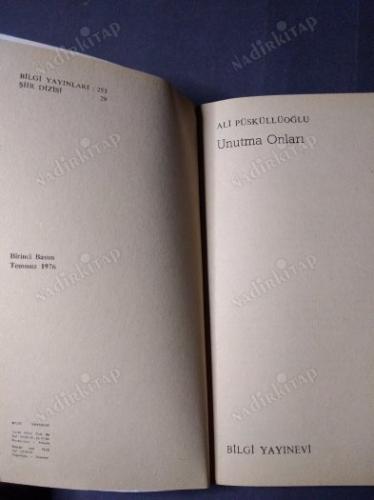 UNUTMA ONLARI