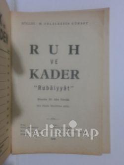 RUH VE KADER RUBAİYYAT