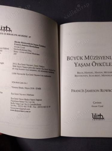 BÜYÜK MÜZİSYENLERİN YAŞAM ÖYKÜLERİ Bach, Handel, Haydn, Mozart, Beethoven, Schuberl, Mendelssohn