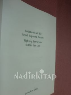 judgments of the ısrael supreme fighting terrorism within the law