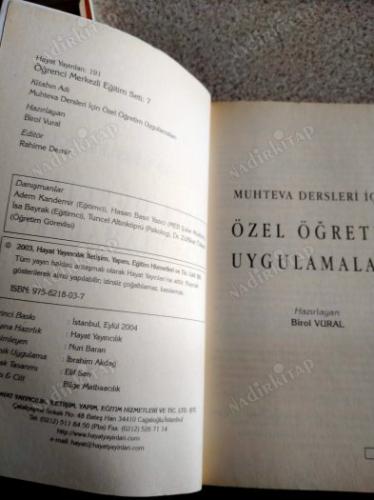 MUHTEVA DERSLERİ İÇİN ÖZEL ÖĞRETİM UYGULAMALARI