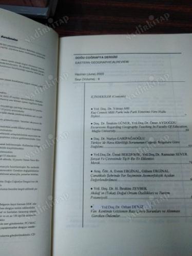 Doğu Coğrafya Dergisi Haziran 2003 Yıl: 8 Sayı: 9