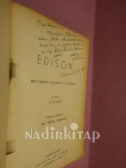 EDISON BİR DAHİNİN ÇOCUKLUĞU VE GENÇLİĞİ İMZALI
