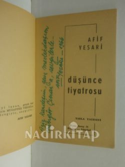 Düşünce Tiyatrosu - Afif Yesari İmzalı