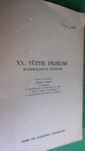 XX. YÜZYIL DİLBİLİMİ (KURAMCILARDAN SEÇMELER)