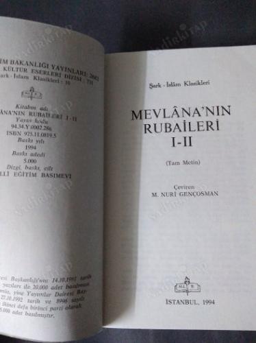 MEVLANA'NIN RUBAİLERİ 1 - 2 TAM METİN