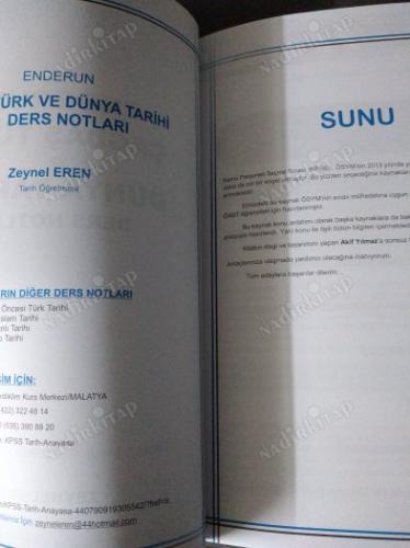 ENDERUN ÇAĞDAŞ TÜRK VE DÜNYA TARİHİ DERS NOTLARI