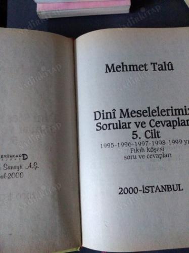 DİNİ MESELELERİMİZ SORULAR VE CEVAPLAR CİLT 5