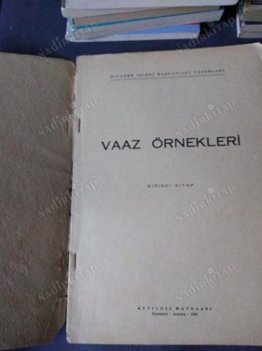 VAAZ ÖRNEKLERİ - BİRİNCİ KİTAP -